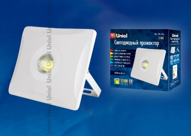 ULF-F11-50W/NW IP65 180-240В WHITE картон