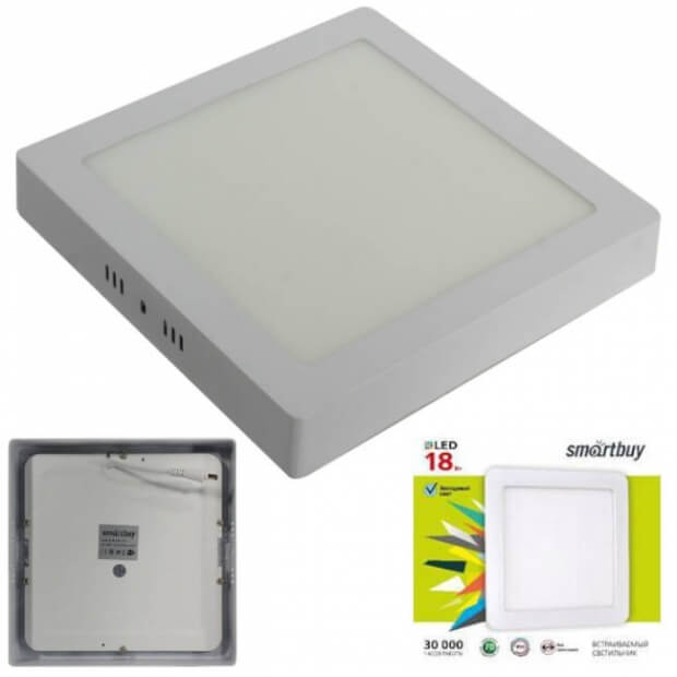 Встраиваемый (LED) светильник DL Smartbuy Square-18w/5000K/IP20 (SBL-DLSq-18-5K)