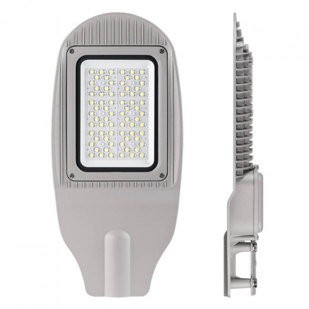 Уличный светодиодный светильник 50W 6000Lm STL-50W01 IP65, 5000-5500 К, алюминий , линза