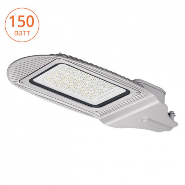 Уличный светодиодный светильник 150W 18000Lm STL-150W01 IP65,  5000-5500 К, алюминий, линза