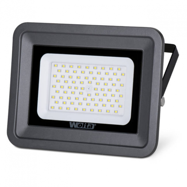 Светодиодный прожектор 6000Lm WFL-70W/06, 5500K, 70W SMD, IP 65, цвет серый, слим