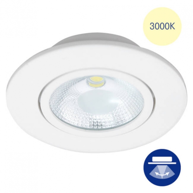 Светильник встраиваемый smd led белый, поворотный 85*38 круг, 3000К