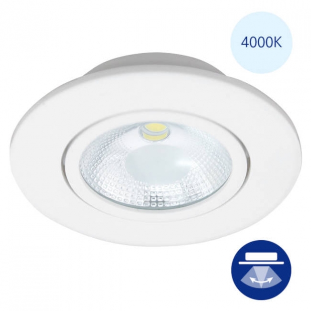 Светильник встраиваемый smd led белый, поворотный 85*38 круг, 4000К