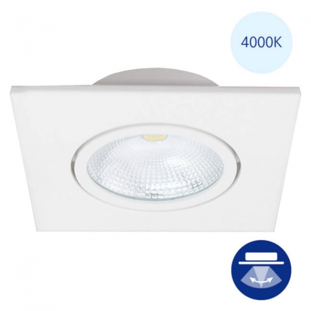 Светильник встраиваемый smd led белый, поворотный 85*38 квадрат, 4000К