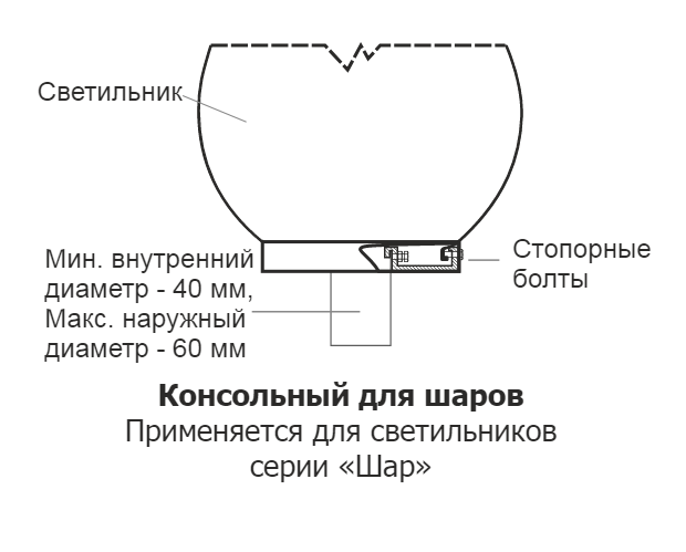 Светильник "ШАР", молочный, 32Вт