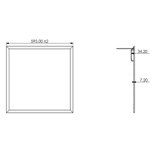 SPL-510-S-65K-040 ЭРА Светодиодная панель IP40 595x595x8 40Вт 3420Лм 6500К СЕР б/драйвера